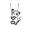 Gem And Harmony Synthetic Cubic Zirconia (CZ) (CZ) Panda Pendant Necklace in Sterling Silver with Chain